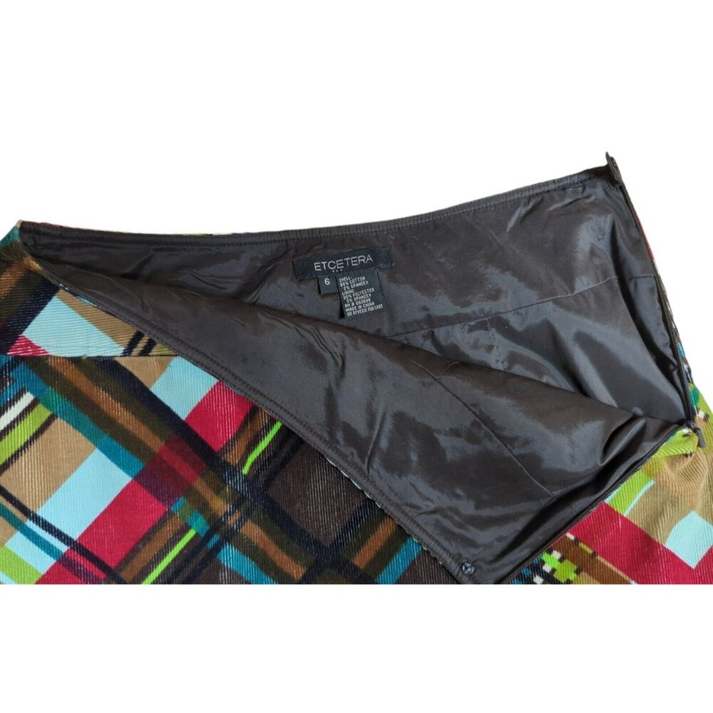 Etcetera Mini Skirt Sz‎ 6 Velvet Corduroy A Line Goblincore Grunge Y2K Retro - Picture 4 of 11